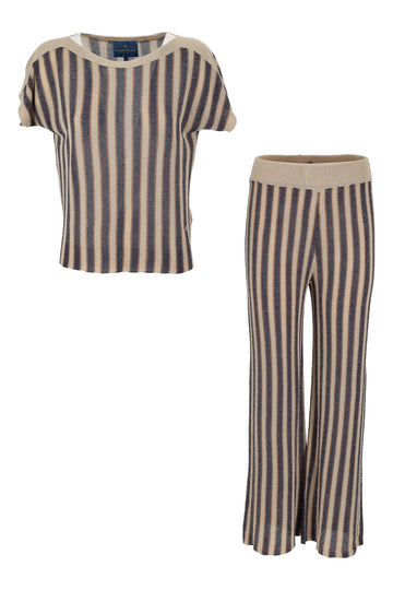 BEIGE/TABACCO/BLU
