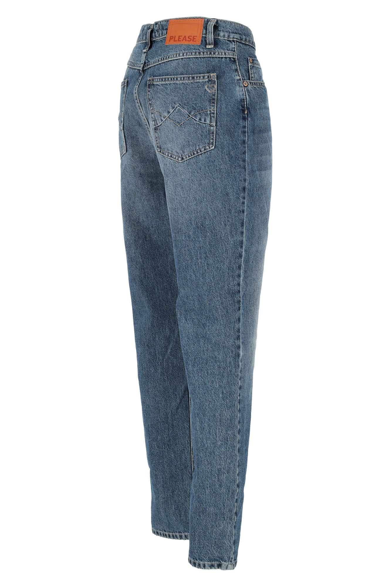 Jeans Donna Jeans Please Saldi Jeans Dritti Lavati Con Risvolto XS